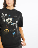 Vintage, 90s, Disney, Mickey, Mouse, Tee, The Real Deal, size medium, colour Black, newtown, sydney, australia, thrift store, opshop, preloved, secondhand, sustainable, retro, antique, 70s, 80s, 90s, 2000s, 00s, fashion, clothing, streetwear, trendy, garment, style, boutique, store, shop, archive, sale, cheap, best, top, T-Shirts