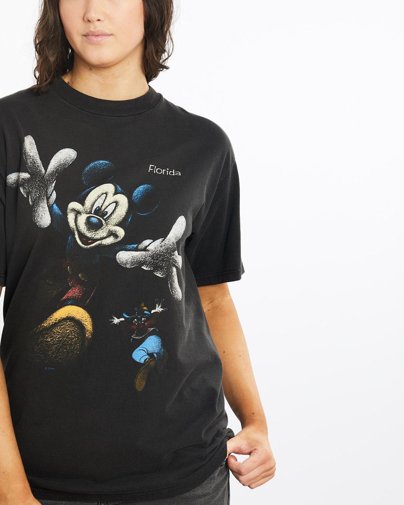 Vintage, 90s, Disney, Mickey, Mouse, Tee, The Real Deal, size medium, colour Black, newtown, sydney, australia, thrift store, opshop, preloved, secondhand, sustainable, retro, antique, 70s, 80s, 90s, 2000s, 00s, fashion, clothing, streetwear, trendy, garment, style, boutique, store, shop, archive, sale, cheap, best, top, T-Shirts
