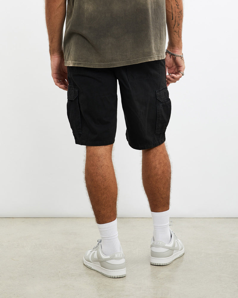 Vintage, Wrangler, Cargo, Shorts, The Real Deal, size 35", colour Black, newtown, sydney, australia, thrift store, opshop, preloved, secondhand, sustainable, retro, antique, 70s, 80s, 90s, 2000s, 00s, fashion, clothing, streetwear, trendy, garment, style, boutique, store, shop, archive, sale, cheap, best, top, Shorts