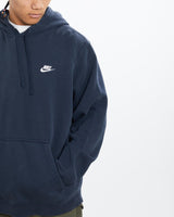 Vintage, Nike, Hooded, Sweatshirt, The Real Deal, size large, colour Navy, newtown, sydney, australia, thrift store, opshop, preloved, secondhand, sustainable, retro, antique, 70s, 80s, 90s, 2000s, 00s, fashion, clothing, streetwear, trendy, garment, style, boutique, store, shop, archive, sale, cheap, best, top, Sweats and hoodies