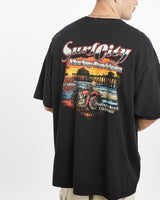 Vintage, Harley, Davidson, Tee, The Real Deal, size double extra large, colour Black, newtown, sydney, australia, thrift store, opshop, preloved, secondhand, sustainable, retro, antique, 70s, 80s, 90s, 2000s, 00s, fashion, clothing, streetwear, trendy, garment, style, boutique, store, shop, archive, sale, cheap, best, top, T-Shirts