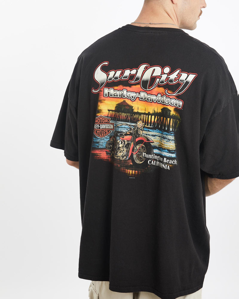 Vintage, Harley, Davidson, Tee, The Real Deal, size double extra large, colour Black, newtown, sydney, australia, thrift store, opshop, preloved, secondhand, sustainable, retro, antique, 70s, 80s, 90s, 2000s, 00s, fashion, clothing, streetwear, trendy, garment, style, boutique, store, shop, archive, sale, cheap, best, top, T-Shirts