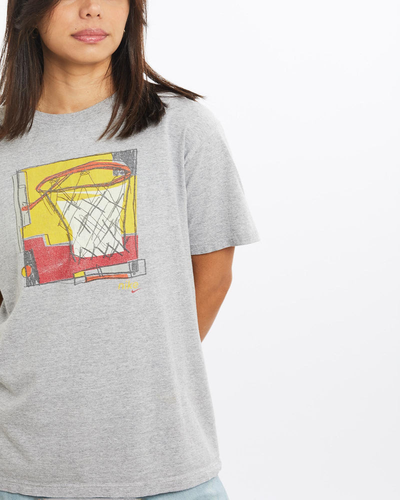 Vintage, 90s, Nike, Basketball, Tee, The Real Deal, size extra small, colour Grey, newtown, sydney, australia, thrift store, opshop, preloved, secondhand, sustainable, retro, antique, 70s, 80s, 90s, 2000s, 00s, fashion, clothing, streetwear, trendy, garment, style, boutique, store, shop, archive, sale, cheap, best, top, T-Shirts