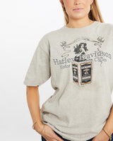 Vintage, Harley, Davidson, Tee, The Real Deal, size medium, colour Grey, newtown, sydney, australia, thrift store, opshop, preloved, secondhand, sustainable, retro, antique, 70s, 80s, 90s, 2000s, 00s, fashion, clothing, streetwear, trendy, garment, style, boutique, store, shop, archive, sale, cheap, best, top, T-Shirts