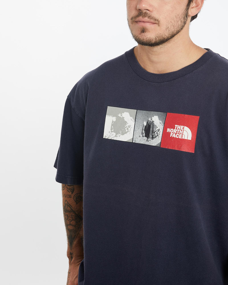 Vintage, 90s, The, North, Face, Tee, The Real Deal, size large, colour Navy, newtown, sydney, australia, thrift store, opshop, preloved, secondhand, sustainable, retro, antique, 70s, 80s, 90s, 2000s, 00s, fashion, clothing, streetwear, trendy, garment, style, boutique, store, shop, archive, sale, cheap, best, top, T-Shirts