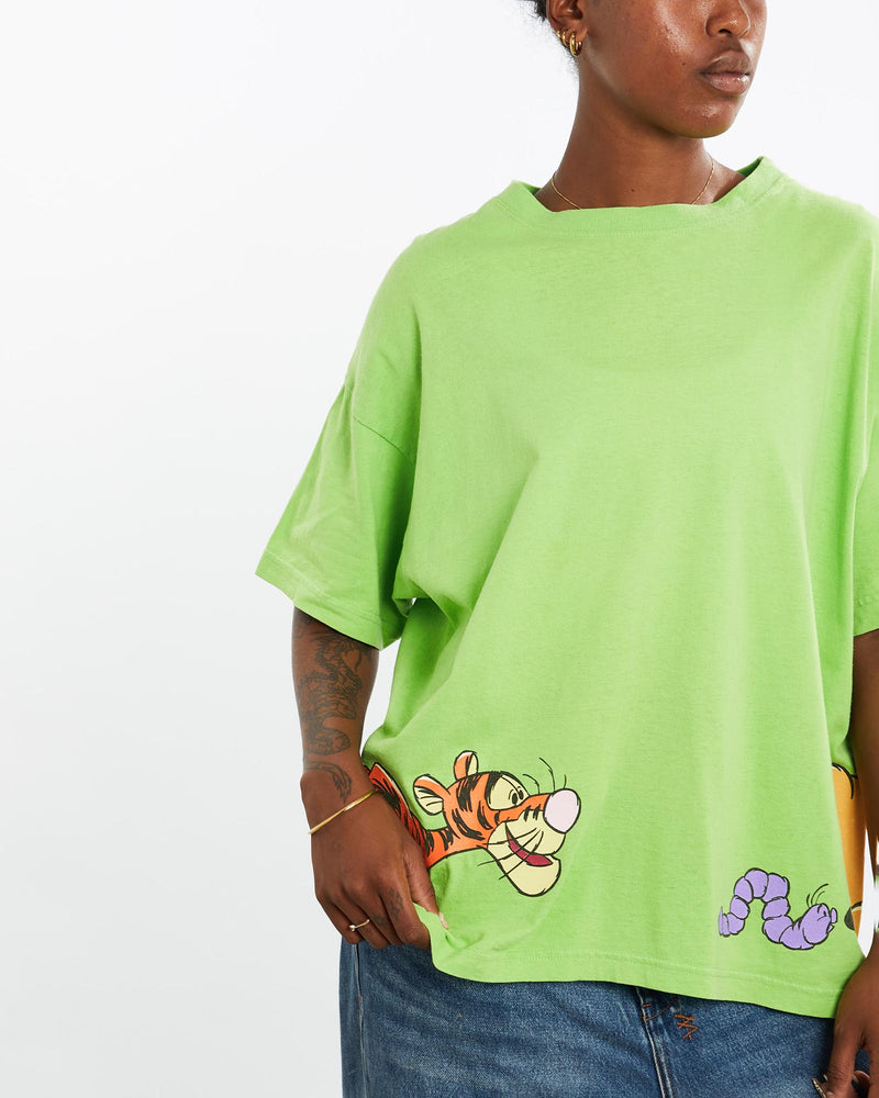 Vintage, Disney, Winnie, The, Pooh, Tee, The Real Deal, size large, colour Green, newtown, sydney, australia, thrift store, opshop, preloved, secondhand, sustainable, retro, antique, 70s, 80s, 90s, 2000s, 00s, fashion, clothing, streetwear, trendy, garment, style, boutique, store, shop, archive, sale, cheap, best, top, T-Shirts