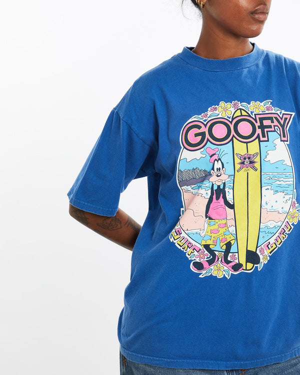 Vintage, 90s, Disney, Goofy, Surf, Guru', Tee, The Real Deal, size medium, colour Blue, newtown, sydney, australia, thrift store, opshop, preloved, secondhand, sustainable, retro, antique, 70s, 80s, 90s, 2000s, 00s, fashion, clothing, streetwear, trendy, garment, style, boutique, store, shop, archive, sale, cheap, best, top, T-Shirts