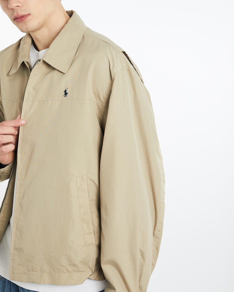 Vintage, 90s, Polo, Ralph, Lauren, Harrington, Jacket, The Real Deal, size extra large, colour Beige, newtown, sydney, australia, thrift store, opshop, preloved, secondhand, sustainable, retro, antique, 70s, 80s, 90s, 2000s, 00s, fashion, clothing, streetwear, trendy, garment, style, boutique, store, shop, archive, sale, cheap, best, top, Jackets