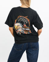 Vintage, Harley, Davidson, Tee, The Real Deal, size medium, colour Black, newtown, sydney, australia, thrift store, opshop, preloved, secondhand, sustainable, retro, antique, 70s, 80s, 90s, 2000s, 00s, fashion, clothing, streetwear, trendy, garment, style, boutique, store, shop, archive, sale, cheap, best, top, T-Shirts