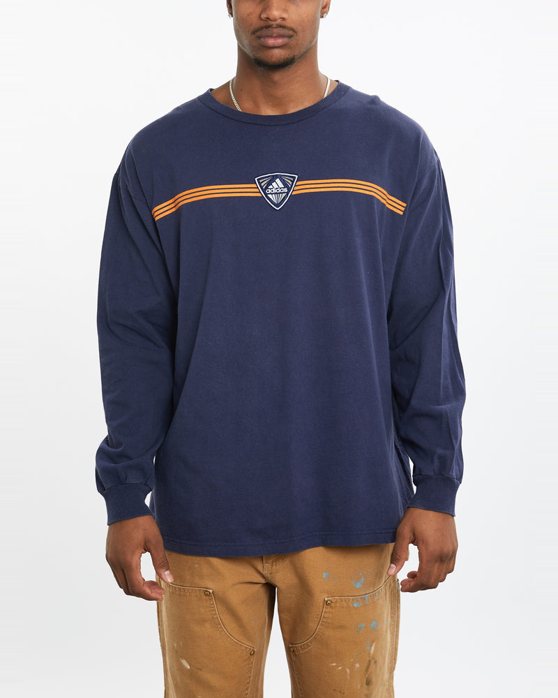 Vintage 90s Adidas Long Sleeve Tee <br>XL , The Real Deal , newtown, sydney, australia, thrift store, opshop, preloved, secondhand, sustainable, retro, antique, 70s, 80s, 90s, 2000s, 00s, fashion, clothing, streetwear, trendy, garment, style, boutique, store, shop, archive, sale, cheap, best, top