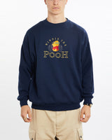 Vintage, 90s, Disney, Winnie, The, Pooh, Sweatshirt, The Real Deal, size large, colour Navy, newtown, sydney, australia, thrift store, opshop, preloved, secondhand, sustainable, retro, antique, 70s, 80s, 90s, 2000s, 00s, fashion, clothing, streetwear, trendy, garment, style, boutique, store, shop, archive, sale, cheap, best, top, Sweats and hoodies