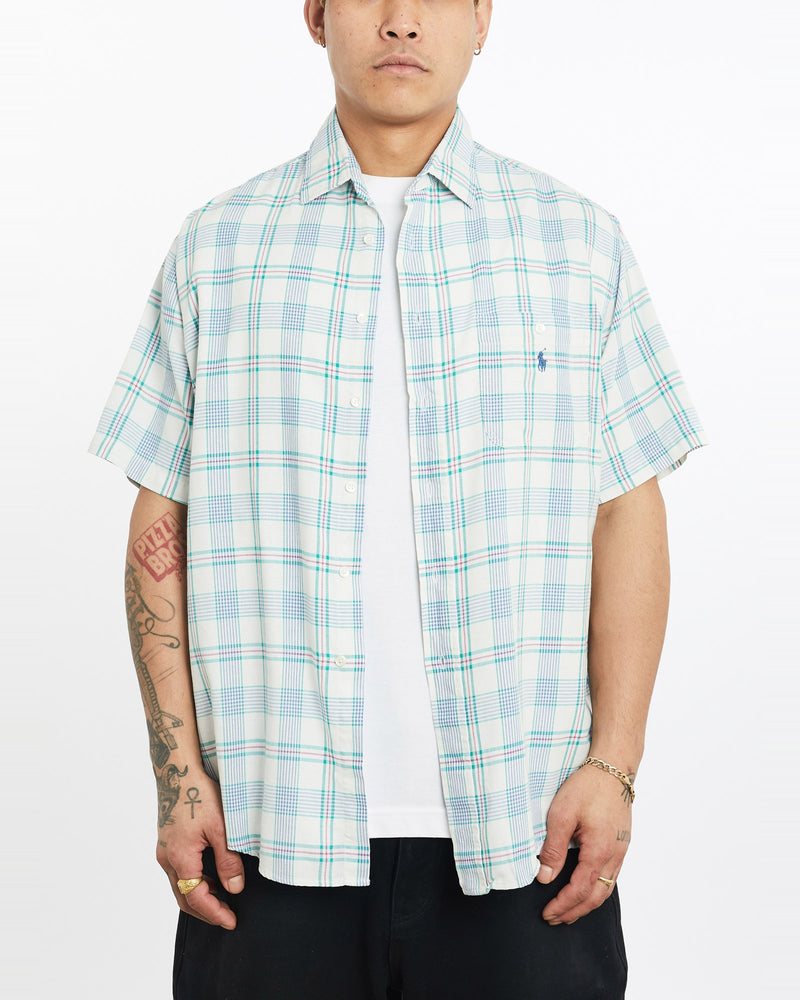 Vintage, 90s, Polo, Ralph, Lauren, Short, Sleeve, Button, Up, Shirt, The Real Deal, size extra large, colour Multicolour, newtown, sydney, australia, thrift store, opshop, preloved, secondhand, sustainable, retro, antique, 70s, 80s, 90s, 2000s, 00s, fashion, clothing, streetwear, trendy, garment, style, boutique, store, shop, archive, sale, cheap, best, top, Shirts