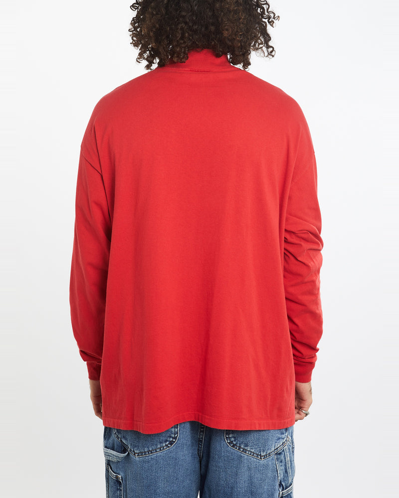 Vintage 90s Eagles Long Sleeve Mock Neck Tee <br>XXL , The Real Deal , newtown, sydney, australia, thrift store, opshop, preloved, secondhand, sustainable, retro, antique, 70s, 80s, 90s, 2000s, 00s, fashion, clothing, streetwear, trendy, garment, style, boutique, store, shop, archive, sale, cheap, best, top