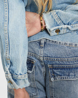 Vintage, Lee, Denim, Jacket, The Real Deal, size extra small, colour Blue, newtown, sydney, australia, thrift store, opshop, preloved, secondhand, sustainable, retro, antique, 70s, 80s, 90s, 2000s, 00s, fashion, clothing, streetwear, trendy, garment, style, boutique, store, shop, archive, sale, cheap, best, top, Jackets