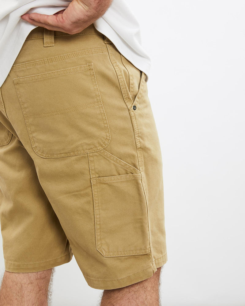 Vintage, Red, Head, Brand, Co., Carpenter, Shorts, The Real Deal, size 32", colour Brown, newtown, sydney, australia, thrift store, opshop, preloved, secondhand, sustainable, retro, antique, 70s, 80s, 90s, 2000s, 00s, fashion, clothing, streetwear, trendy, garment, style, boutique, store, shop, archive, sale, cheap, best, top, Shorts