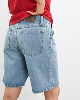 Vintage, Wrangler, Denim, Shorts, The Real Deal, size 31", colour Blue, newtown, sydney, australia, thrift store, opshop, preloved, secondhand, sustainable, retro, antique, 70s, 80s, 90s, 2000s, 00s, fashion, clothing, streetwear, trendy, garment, style, boutique, store, shop, archive, sale, cheap, best, top, Shorts