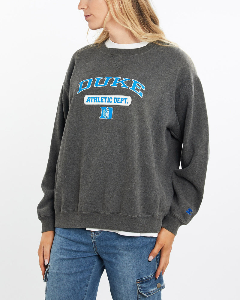 Vintage, NCAA, Duke, Blue, Devils, Sweatshirt, The Real Deal, size medium, colour Grey, newtown, sydney, australia, thrift store, opshop, preloved, secondhand, sustainable, retro, antique, 70s, 80s, 90s, 2000s, 00s, fashion, clothing, streetwear, trendy, garment, style, boutique, store, shop, archive, sale, cheap, best, top, Sweats and hoodies