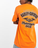 Vintage, Harley, Davidson, Tee, The Real Deal, size large, colour Orange, newtown, sydney, australia, thrift store, opshop, preloved, secondhand, sustainable, retro, antique, 70s, 80s, 90s, 2000s, 00s, fashion, clothing, streetwear, trendy, garment, style, boutique, store, shop, archive, sale, cheap, best, top, T-Shirts