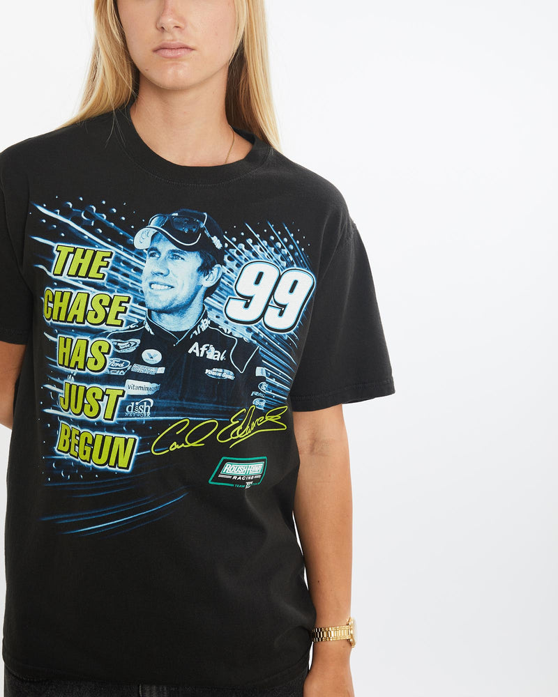 Vintage, Carl, Edwards, NASCAR, Racing, Tee, The Real Deal, size medium, colour Black, newtown, sydney, australia, thrift store, opshop, preloved, secondhand, sustainable, retro, antique, 70s, 80s, 90s, 2000s, 00s, fashion, clothing, streetwear, trendy, garment, style, boutique, store, shop, archive, sale, cheap, best, top, T-Shirts