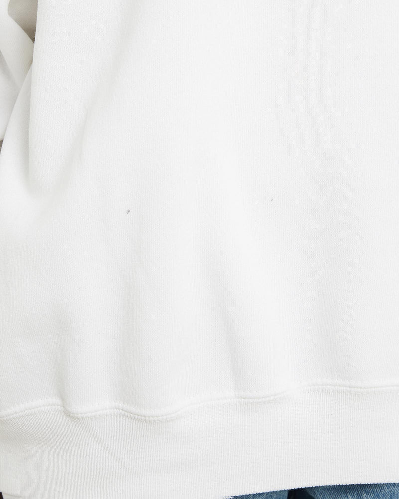 Vintage, 1992, Wildflower, Collared, Sweatshirt, The Real Deal, size small, colour White, newtown, sydney, australia, thrift store, opshop, preloved, secondhand, sustainable, retro, antique, 70s, 80s, 90s, 2000s, 00s, fashion, clothing, streetwear, trendy, garment, style, boutique, store, shop, archive, sale, cheap, best, top, Sweats and hoodies