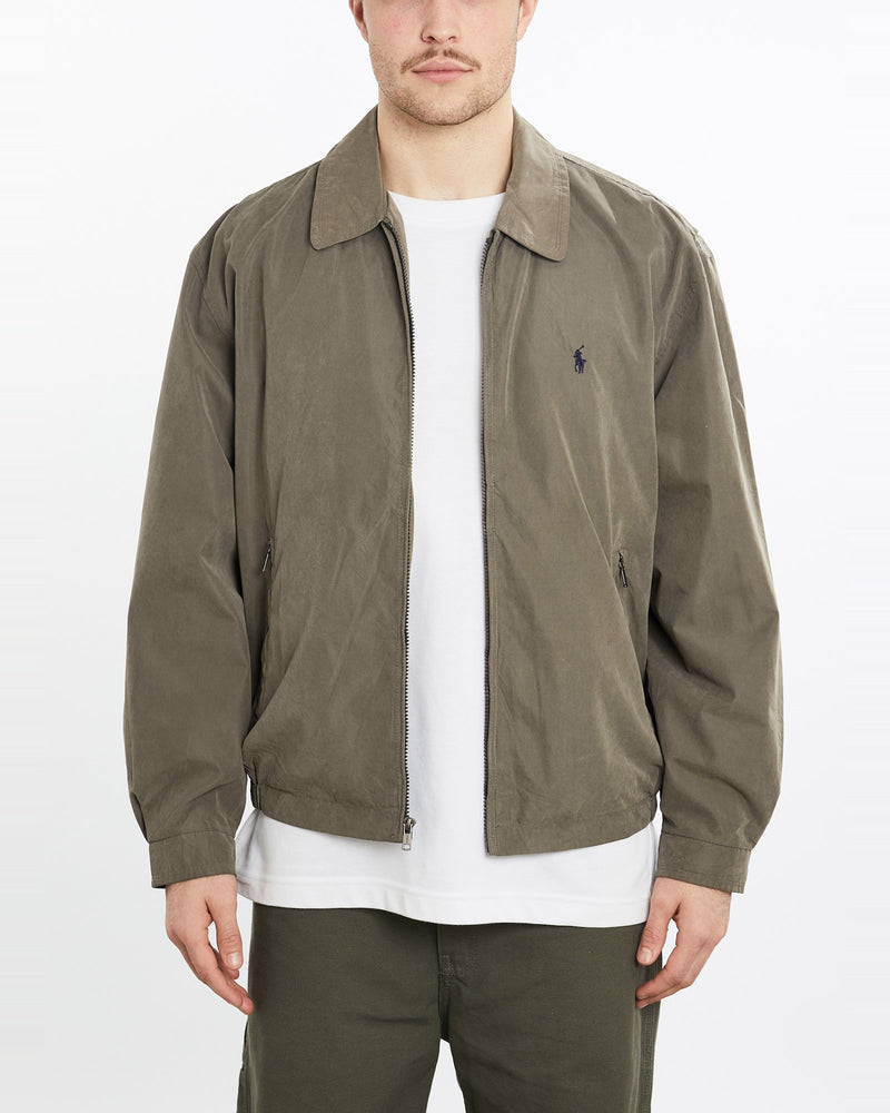 Vintage, 90s, Polo, Ralph, Lauren, Harrington, Jacket, The Real Deal, size extra large, colour Beige, newtown, sydney, australia, thrift store, opshop, preloved, secondhand, sustainable, retro, antique, 70s, 80s, 90s, 2000s, 00s, fashion, clothing, streetwear, trendy, garment, style, boutique, store, shop, archive, sale, cheap, best, top, Jackets