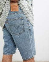 Vintage, Levi's, 505, Denim, Shorts, The Real Deal, size 33", colour Blue, newtown, sydney, australia, thrift store, opshop, preloved, secondhand, sustainable, retro, antique, 70s, 80s, 90s, 2000s, 00s, fashion, clothing, streetwear, trendy, garment, style, boutique, store, shop, archive, sale, cheap, best, top, Shorts