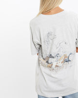 Vintage, 1993, Las, Vegas, Horse, Wildlife, Tee, The Real Deal, size small, colour Grey, newtown, sydney, australia, thrift store, opshop, preloved, secondhand, sustainable, retro, antique, 70s, 80s, 90s, 2000s, 00s, fashion, clothing, streetwear, trendy, garment, style, boutique, store, shop, archive, sale, cheap, best, top, T-Shirts