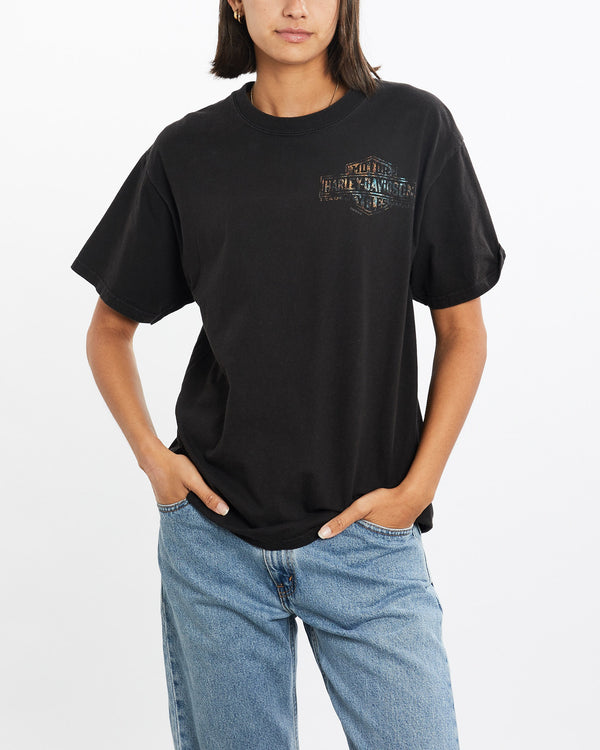 Harley, Davidson, Tee, The Real Deal, size medium, colour Black, newtown, sydney, australia, thrift store, opshop, preloved, secondhand, sustainable, retro, antique, 70s, 80s, 90s, 2000s, 00s, fashion, clothing, streetwear, trendy, garment, style, boutique, store, shop, archive, sale, cheap, best, top, T-Shirts