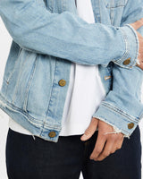 Vintage, Lee, Denim, Jacket, The Real Deal, size large, colour Blue, newtown, sydney, australia, thrift store, opshop, preloved, secondhand, sustainable, retro, antique, 70s, 80s, 90s, 2000s, 00s, fashion, clothing, streetwear, trendy, garment, style, boutique, store, shop, archive, sale, cheap, best, top, Jackets