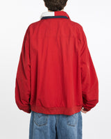 Vintage, Tommy, Hilfiger, Windbreaker, Jacket, The Real Deal, size double extra large, colour Red, newtown, sydney, australia, thrift store, opshop, preloved, secondhand, sustainable, retro, antique, 70s, 80s, 90s, 2000s, 00s, fashion, clothing, streetwear, trendy, garment, style, boutique, store, shop, archive, sale, cheap, best, top, Jackets