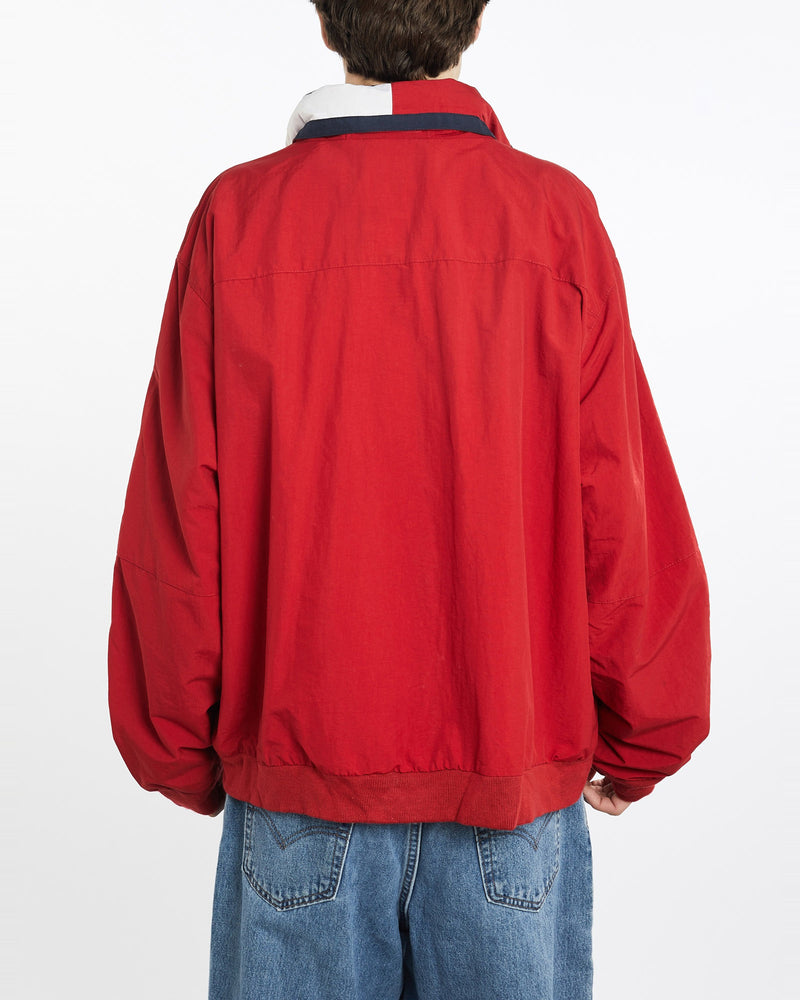 Vintage, Tommy, Hilfiger, Windbreaker, Jacket, The Real Deal, size double extra large, colour Red, newtown, sydney, australia, thrift store, opshop, preloved, secondhand, sustainable, retro, antique, 70s, 80s, 90s, 2000s, 00s, fashion, clothing, streetwear, trendy, garment, style, boutique, store, shop, archive, sale, cheap, best, top, Jackets