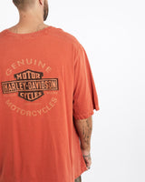 Vintage, Harley, Davidson, Tee, The Real Deal, size double extra large, colour Orange, newtown, sydney, australia, thrift store, opshop, preloved, secondhand, sustainable, retro, antique, 70s, 80s, 90s, 2000s, 00s, fashion, clothing, streetwear, trendy, garment, style, boutique, store, shop, archive, sale, cheap, best, top, T-Shirts