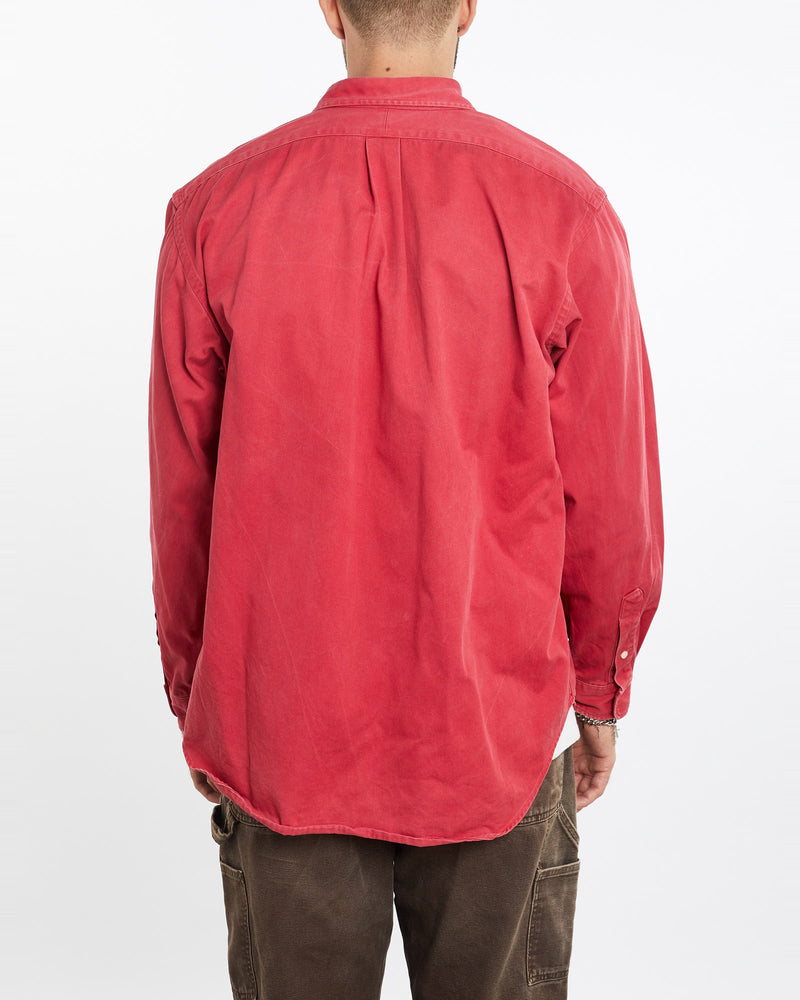 Vintage, 90s, Polo, Ralph, Lauren, Button, Up, Shirt, The Real Deal, size extra large, colour Red, newtown, sydney, australia, thrift store, opshop, preloved, secondhand, sustainable, retro, antique, 70s, 80s, 90s, 2000s, 00s, fashion, clothing, streetwear, trendy, garment, style, boutique, store, shop, archive, sale, cheap, best, top, Shirts