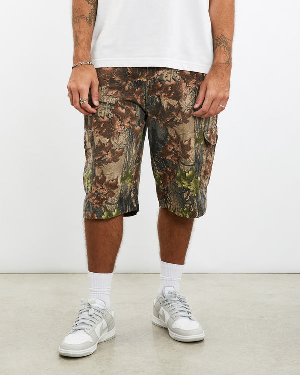 Vintage, Realtree, Camo, Cargo, Shorts, The Real Deal, size 35", colour Brown, newtown, sydney, australia, thrift store, opshop, preloved, secondhand, sustainable, retro, antique, 70s, 80s, 90s, 2000s, 00s, fashion, clothing, streetwear, trendy, garment, style, boutique, store, shop, archive, sale, cheap, best, top, Shorts