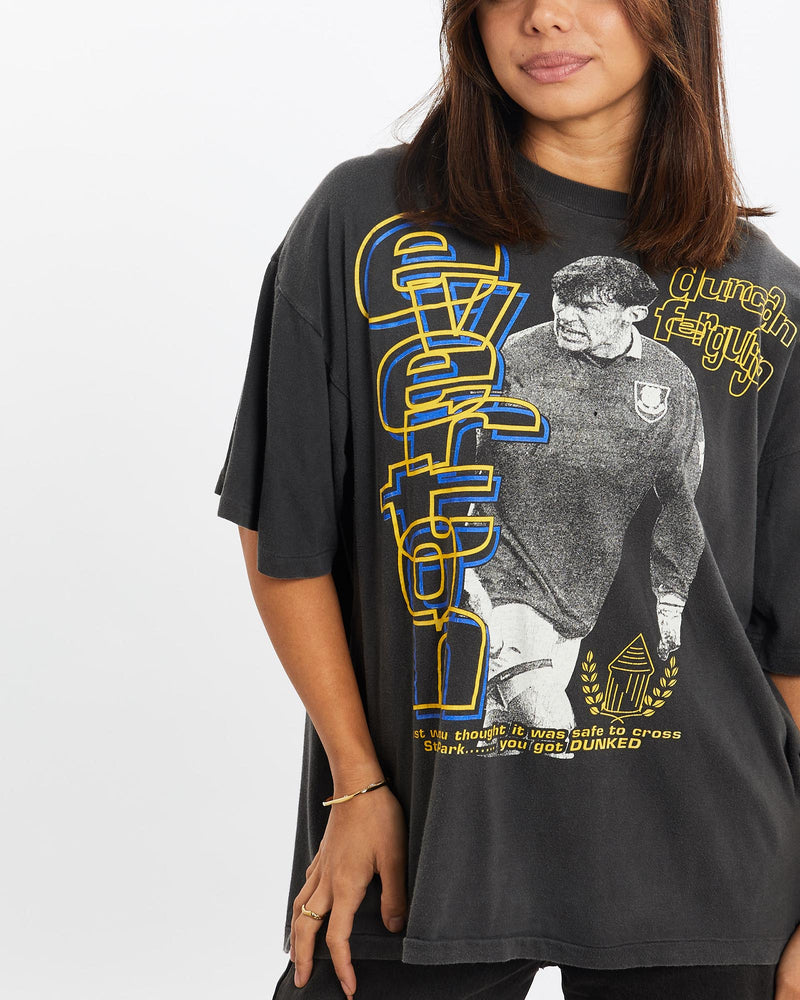 Vintage, 90s, Everton, Duncan, Ferguson, Football, Tee, The Real Deal, size extra small, colour Grey, newtown, sydney, australia, thrift store, opshop, preloved, secondhand, sustainable, retro, antique, 70s, 80s, 90s, 2000s, 00s, fashion, clothing, streetwear, trendy, garment, style, boutique, store, shop, archive, sale, cheap, best, top, T-Shirts