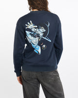 Vintage, 90s, Maui, &, Sons, Spaceboarding, Sweatshirt, The Real Deal, size small, colour Navy, newtown, sydney, australia, thrift store, opshop, preloved, secondhand, sustainable, retro, antique, 70s, 80s, 90s, 2000s, 00s, fashion, clothing, streetwear, trendy, garment, style, boutique, store, shop, archive, sale, cheap, best, top, Sweats and hoodies