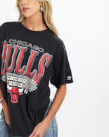 Vintage, 90s, NBA, Chicago, Bulls, Tee, The Real Deal, size small, colour Black, newtown, sydney, australia, thrift store, opshop, preloved, secondhand, sustainable, retro, antique, 70s, 80s, 90s, 2000s, 00s, fashion, clothing, streetwear, trendy, garment, style, boutique, store, shop, archive, sale, cheap, best, top, T-Shirts