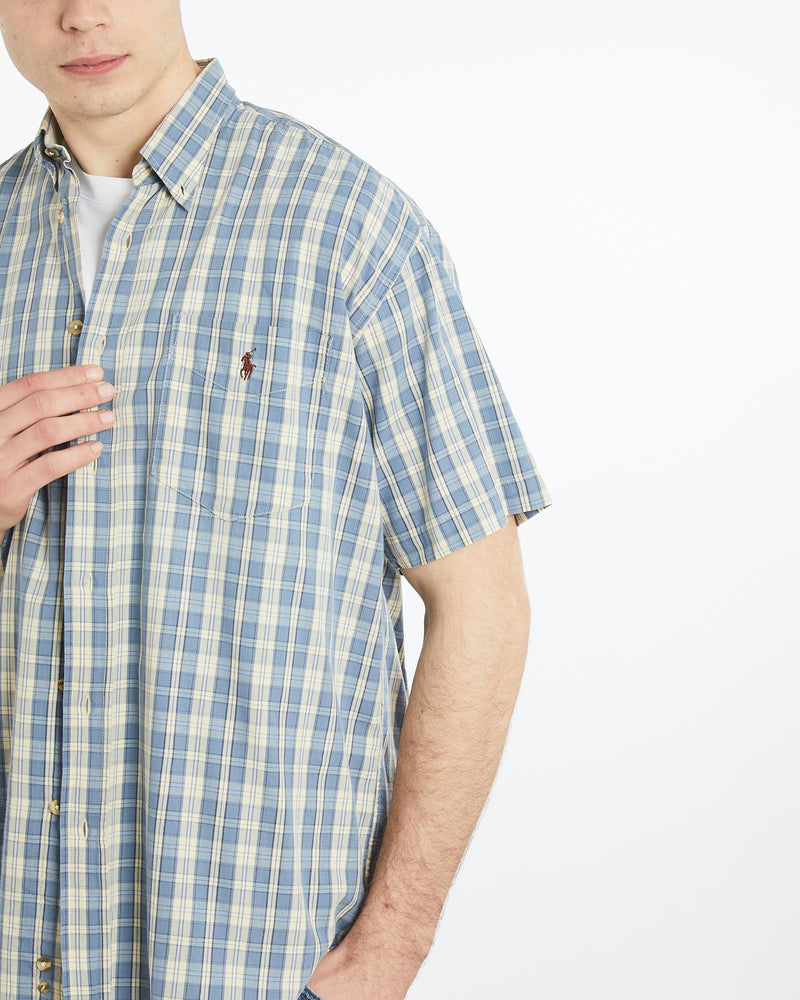 Vintage, 90s, Polo, Ralph, Lauren, Short, Sleeve, Button, Up, Shirt, The Real Deal, size extra large, colour Multicolour, newtown, sydney, australia, thrift store, opshop, preloved, secondhand, sustainable, retro, antique, 70s, 80s, 90s, 2000s, 00s, fashion, clothing, streetwear, trendy, garment, style, boutique, store, shop, archive, sale, cheap, best, top, Shirts