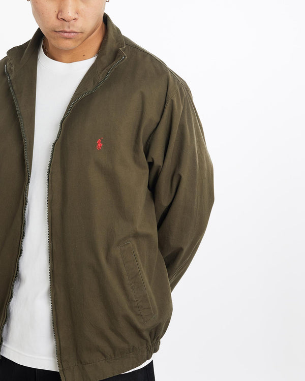 Vintage, 90s, Polo, Ralph, Lauren, Harrington, Jacket, The Real Deal, size extra large, colour Green, newtown, sydney, australia, thrift store, opshop, preloved, secondhand, sustainable, retro, antique, 70s, 80s, 90s, 2000s, 00s, fashion, clothing, streetwear, trendy, garment, style, boutique, store, shop, archive, sale, cheap, best, top, Jackets
