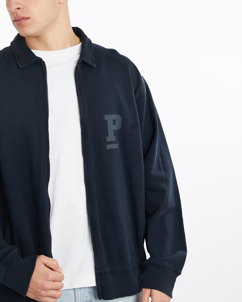 Vintage, 90s, Polo, Ralph, Lauren, Full, Zip, Collared, Sweatshirt, The Real Deal, size double extra large, colour Navy, newtown, sydney, australia, thrift store, opshop, preloved, secondhand, sustainable, retro, antique, 70s, 80s, 90s, 2000s, 00s, fashion, clothing, streetwear, trendy, garment, style, boutique, store, shop, archive, sale, cheap, best, top, Sweats and hoodies