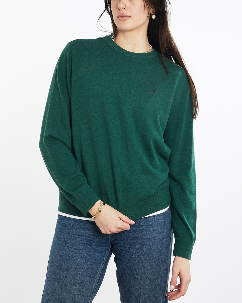 Vintage, Nautica, Knit, Sweater, The Real Deal, size medium, colour Green, newtown, sydney, australia, thrift store, opshop, preloved, secondhand, sustainable, retro, antique, 70s, 80s, 90s, 2000s, 00s, fashion, clothing, streetwear, trendy, garment, style, boutique, store, shop, archive, sale, cheap, best, top, Sweats and hoodies