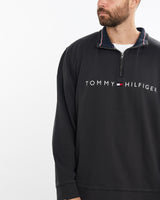 Vintage, Tommy, Hilfiger, Quarter, Zip, Sweatshirt, The Real Deal, size extra large, colour Navy, newtown, sydney, australia, thrift store, opshop, preloved, secondhand, sustainable, retro, antique, 70s, 80s, 90s, 2000s, 00s, fashion, clothing, streetwear, trendy, garment, style, boutique, store, shop, archive, sale, cheap, best, top, Sweats and hoodies