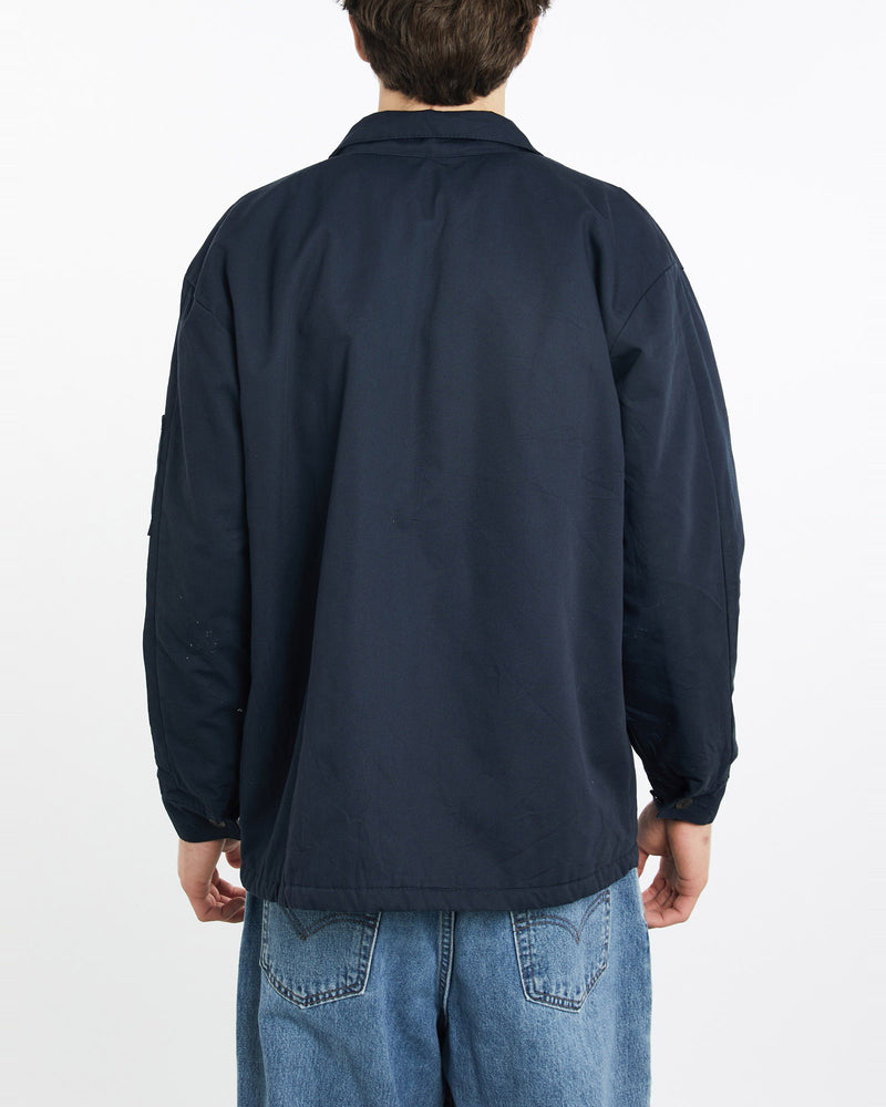 Vintage, Mechanic, Jacket, The Real Deal, size extra large, colour Navy, newtown, sydney, australia, thrift store, opshop, preloved, secondhand, sustainable, retro, antique, 70s, 80s, 90s, 2000s, 00s, fashion, clothing, streetwear, trendy, garment, style, boutique, store, shop, archive, sale, cheap, best, top, Jackets