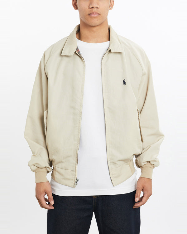 Vintage, 90s, Polo, Ralph, Lauren, Harrington, Jacket, The Real Deal, size large, colour Beige, newtown, sydney, australia, thrift store, opshop, preloved, secondhand, sustainable, retro, antique, 70s, 80s, 90s, 2000s, 00s, fashion, clothing, streetwear, trendy, garment, style, boutique, store, shop, archive, sale, cheap, best, top, Jackets