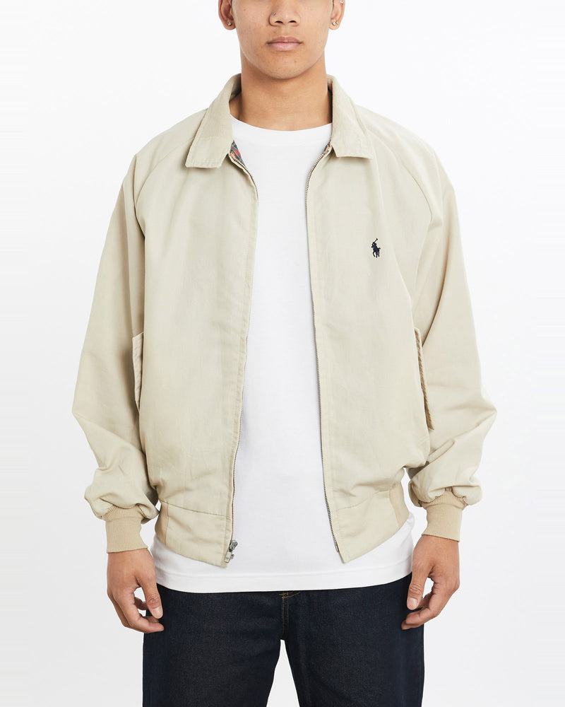 Vintage, 90s, Polo, Ralph, Lauren, Harrington, Jacket, The Real Deal, size large, colour Beige, newtown, sydney, australia, thrift store, opshop, preloved, secondhand, sustainable, retro, antique, 70s, 80s, 90s, 2000s, 00s, fashion, clothing, streetwear, trendy, garment, style, boutique, store, shop, archive, sale, cheap, best, top, Jackets