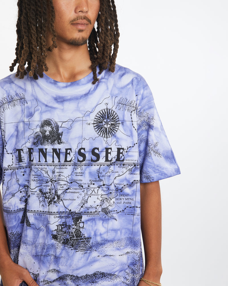 Vintage 1992 Tennessee USA Tee <br>L , The Real Deal , newtown, sydney, australia, thrift store, opshop, preloved, secondhand, sustainable, retro, antique, 70s, 80s, 90s, 2000s, 00s, fashion, clothing, streetwear, trendy, garment, style, boutique, store, shop, archive, sale, cheap, best, top