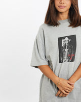 Vintage, 1995, Guess, Jeans, USA, "Valeria, Mazza, by, Dewey, Nicks", Tee, The Real Deal, size small, colour Black, newtown, sydney, australia, thrift store, opshop, preloved, secondhand, sustainable, retro, antique, 70s, 80s, 90s, 2000s, 00s, fashion, clothing, streetwear, trendy, garment, style, boutique, store, shop, archive, sale, cheap, best, top, T-Shirts