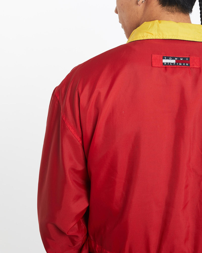 Vintage, 90s, Tommy, Hilfiger, Windbreaker, Jacket, The Real Deal, size large, colour Red, newtown, sydney, australia, thrift store, opshop, preloved, secondhand, sustainable, retro, antique, 70s, 80s, 90s, 2000s, 00s, fashion, clothing, streetwear, trendy, garment, style, boutique, store, shop, archive, sale, cheap, best, top, Jackets