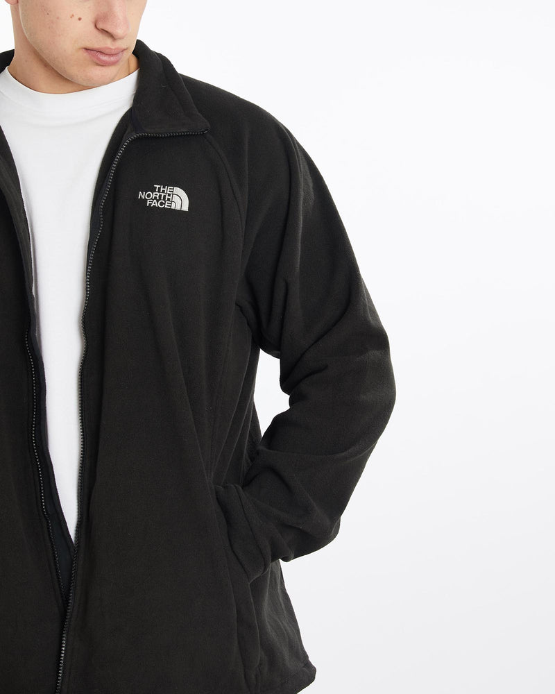 Vintage, The, North, Face, Full, Zip, Fleece, Sweatshirt, The Real Deal, size double extra large, colour Black, newtown, sydney, australia, thrift store, opshop, preloved, secondhand, sustainable, retro, antique, 70s, 80s, 90s, 2000s, 00s, fashion, clothing, streetwear, trendy, garment, style, boutique, store, shop, archive, sale, cheap, best, top, Sweats and hoodies