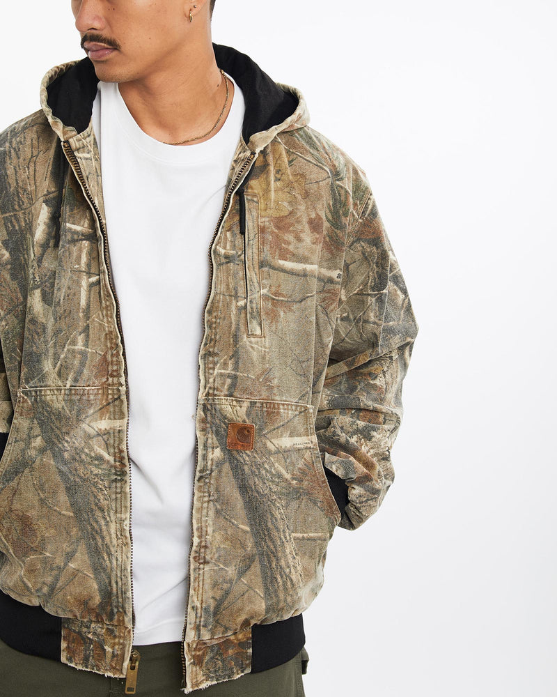 Vintage, 90s, Carhartt, Realtree, Camo, Active', Jacket, The Real Deal, size large, colour Green, newtown, sydney, australia, thrift store, opshop, preloved, secondhand, sustainable, retro, antique, 70s, 80s, 90s, 2000s, 00s, fashion, clothing, streetwear, trendy, garment, style, boutique, store, shop, archive, sale, cheap, best, top, Jackets